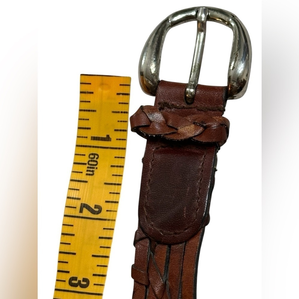 A men’s / women’s leather braided belt, Made in Uraguay. M. - Picture 3 of 12